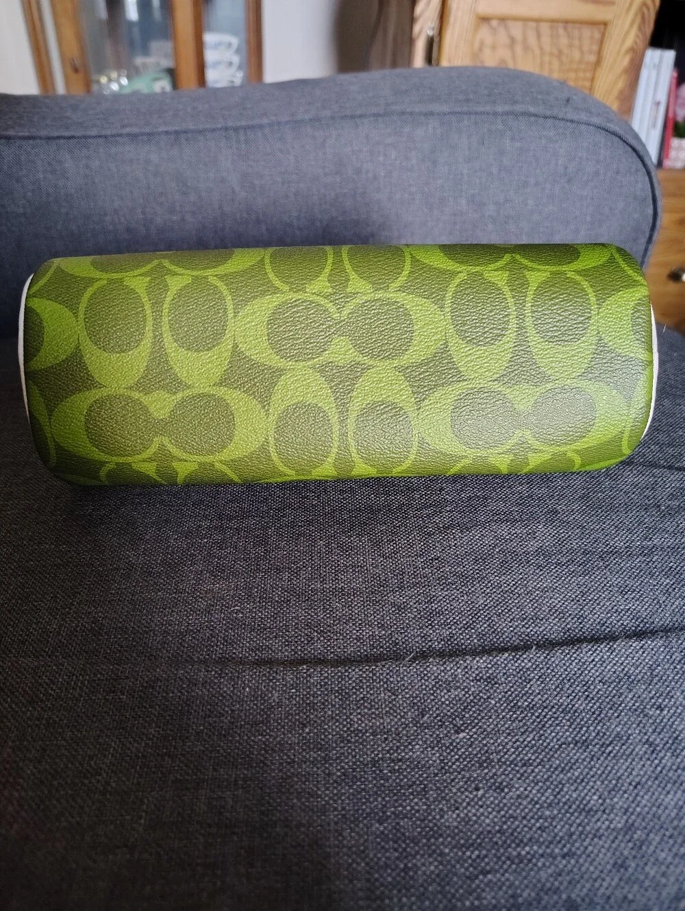 Green Coach Signature C Makeup Brush Holder